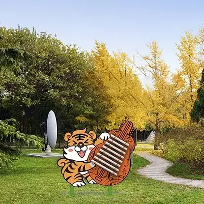 Instrumento de percussão ao ar livre para crianças em forma de animal