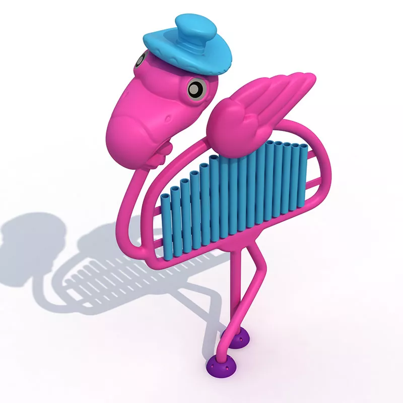 Percussão em forma de flamingo
