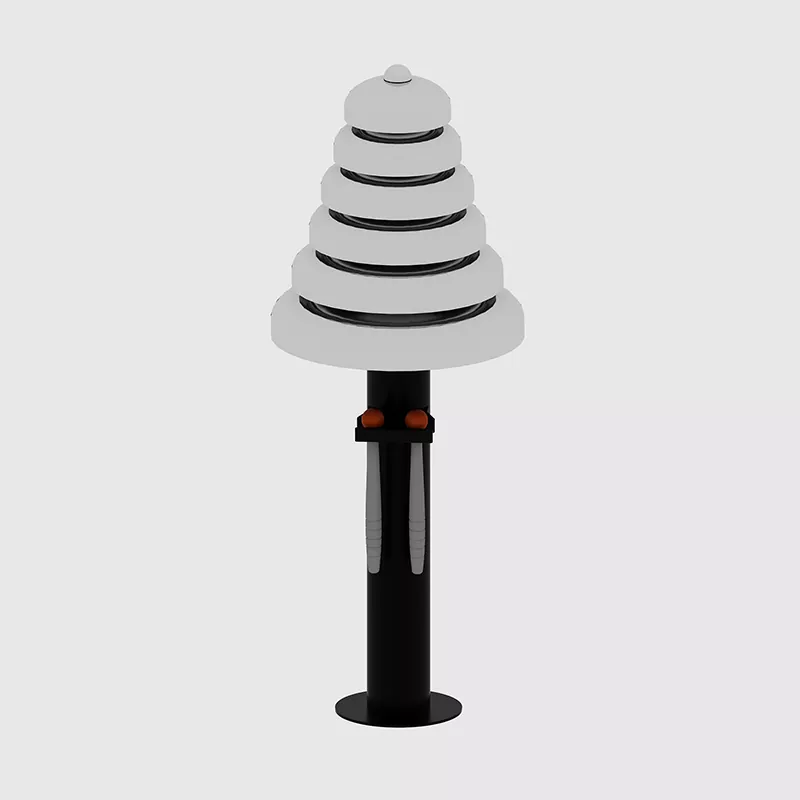 Percussão rítmica em forma de torre